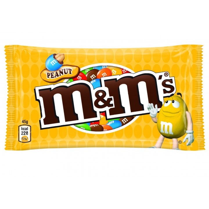Драже M&M's з арахісом та молочним шоколадом 45г (5000159542890)