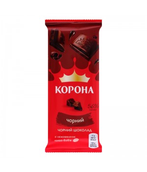 Шоколад чорний Корона без добавок 85г (7622210815385)