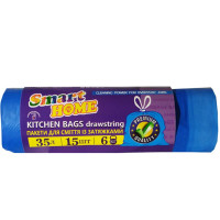 Пакети для сміття БІО для сміття із зав'язкою SMART HOME 35 л /15 шт. (4820244430083)