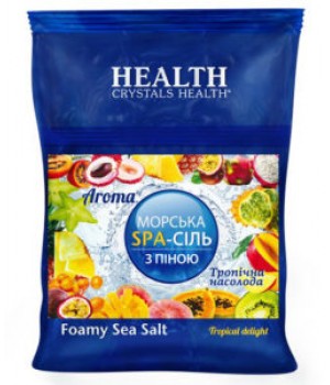 Соль морская  натуральная "Crystals Health" для ванн с пеной Yellow 600г (4820169780140)