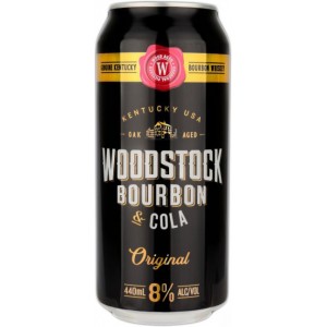 Напій слабоалкогольний Woodstock Бурбон&Кола 0,44 л (9414453905507)