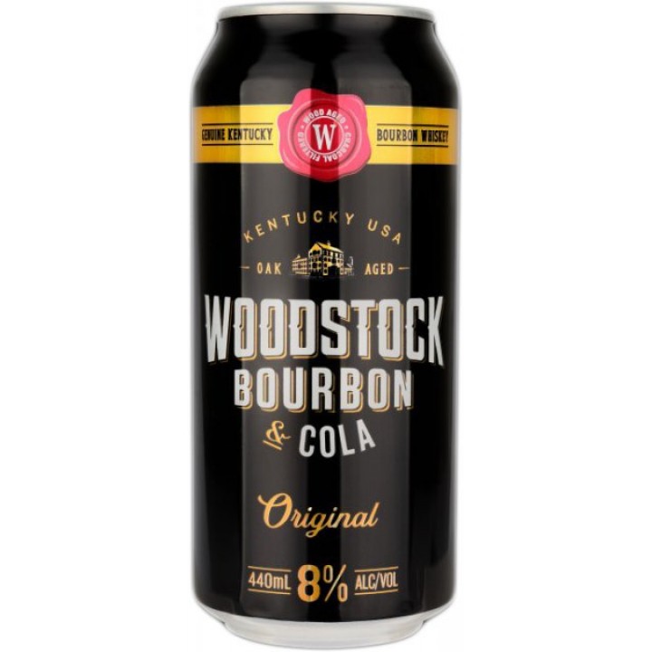 Напиток слабоалкогольный Woodstock Бурбон&Кола 0,44 л (9414453905507)