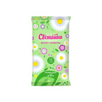 Вологі серветки Свіжанка Трави ARVELL 15 шт.  (4752171000926)