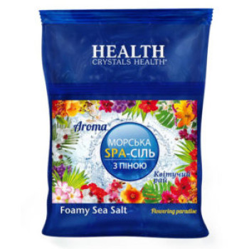 Соль морская  натуральная "Crystals Health " для ванн с пеной "Blue" 600г (4820169780133)