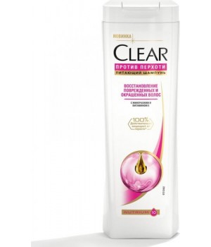 Шампунь проти лупи Clear для жінок Для пошкодженого та фарбованого волосся 200 мл (8717644144275) 