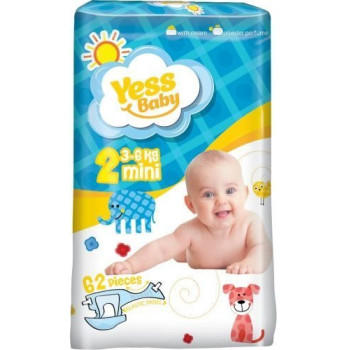 Подгузники Yess Baby Jumbo Mini 3-6 кг 62шт.