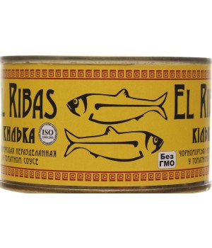 Килька черноморская в томатном соусе EL RIBAS №5 240г (4820143190170)