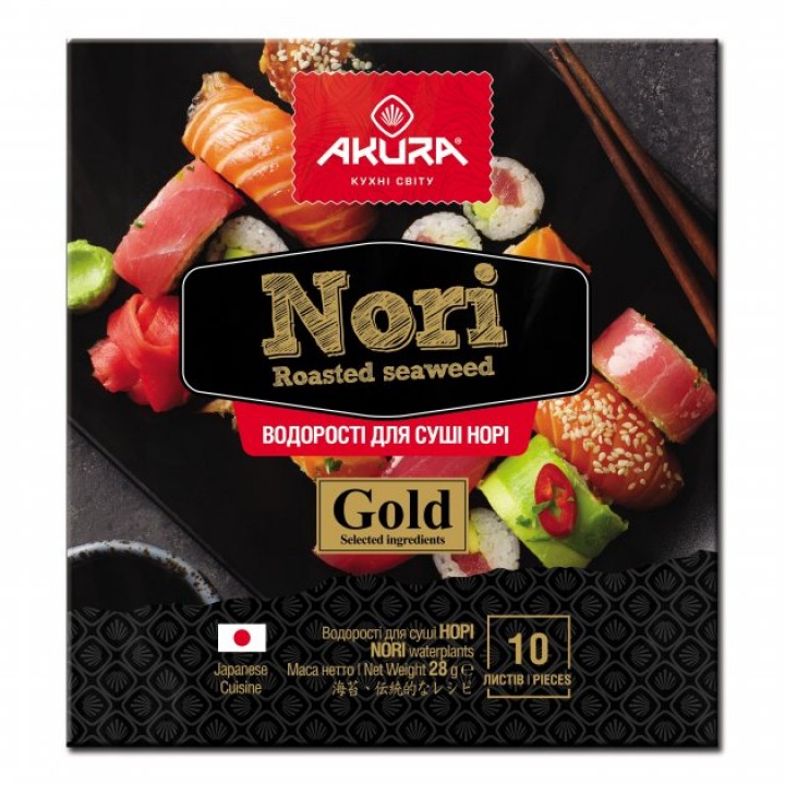Норі Akura Gold 10 листків (4820178460538)