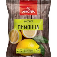 Лимонна кислота AKURA, 20 г (4820178462143)