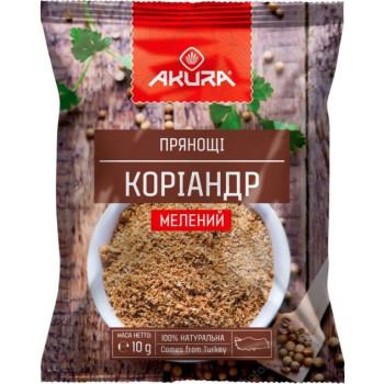 Пряность  AKURA Кориандр молотый 10 г (4820178462297)