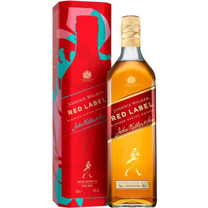 Виски Red Label Johnnie Walker в металлической коробке 40%, 0.7л (5000267185569)