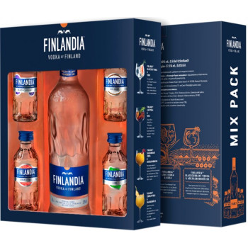 Водка Finlandia 40% 0,5л и 4 вкусовых миниатюры (5099873703182)