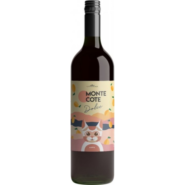 Напій на основі білого вина Monte Cote Dolce солодкий зі сливою і аличею 0,75 л (4820238710375)