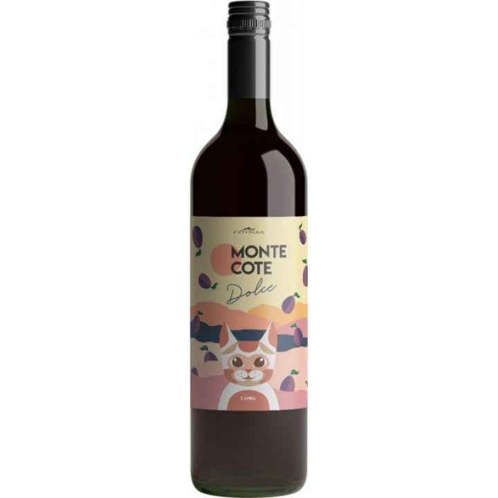 Напій на основі рожевого вина Monte Cote Dolce солодкий зі сливою 0,75 л (4820238710399)