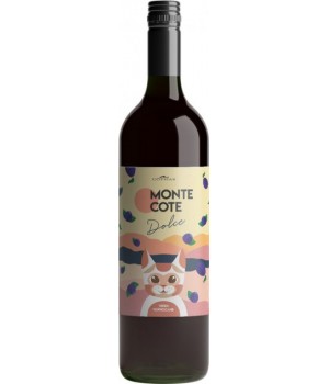 Напій на основі червоного вина Monte Cote Dolce солодкий з чорносливом і тереном 0,75 л
