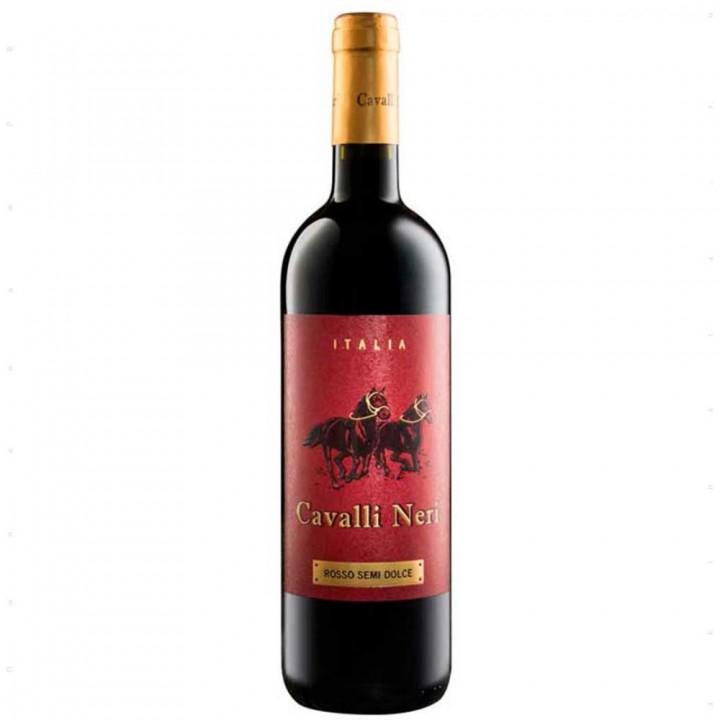 Вино Cavalli Neri Rosso Italiano Semi-Dolce червоне напівсолодке 0.75 л 12% (8027603005050) 