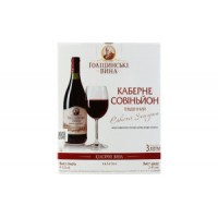 Вино Голицынские вина Каберне Совиньон южный красное полусладкое 3 л 9-12% (4820179620795) 