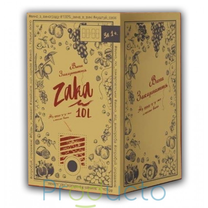 Вино Zaka "Изабелла" виноградное ординарное столовое полусладкое розовое 10л (4820238710528)