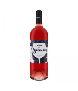 Вино Vinia Ізабелла рожеве напівсолодке ординарне столове 0,75 л (4820238710917)
