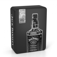 Теннессі Віскі Jack Daniel's 0.7 л 40% в металевій коробці з 2-ма келихами (5099873045855) 