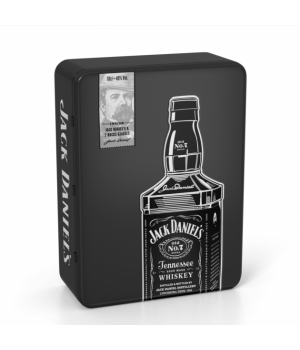 Теннессі Віскі Jack Daniel's 0.7 л 40% в металевій коробці з 2-ма келихами (5099873045855) 