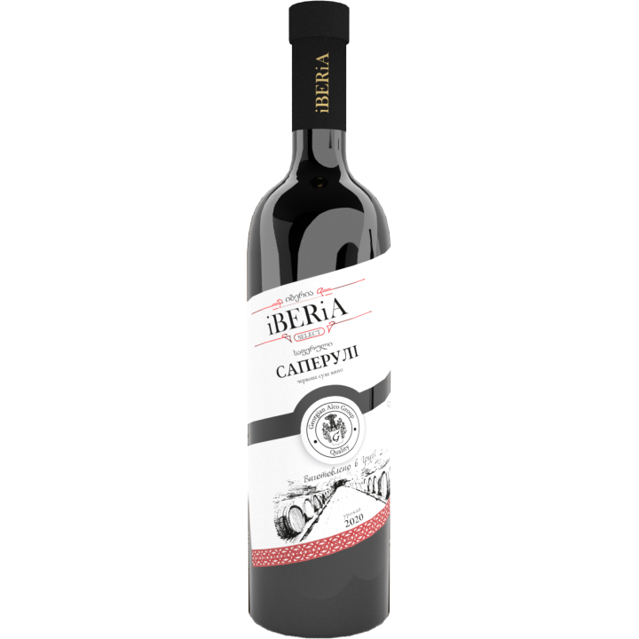 Вино IBERIA ординарне сортове сухе червоне "Саперулі" 0.75 л (4860117660391)
