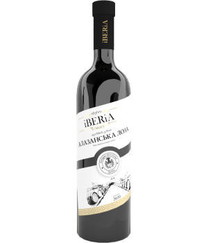 Вино IBERIA ординарное сортовое полусладкое белое "Алазанская лоза" 0.75л (4860117660377)