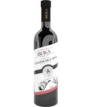 Вино IBERIA ординарное сортовое полусладкое красное "Алазанская лоза" 0.75 л (4860117660353)
