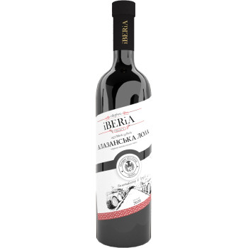 Вино IBERIA ординарное сортовое полусладкое красное "Алазанская лоза" 0.75 л (4860117660353)