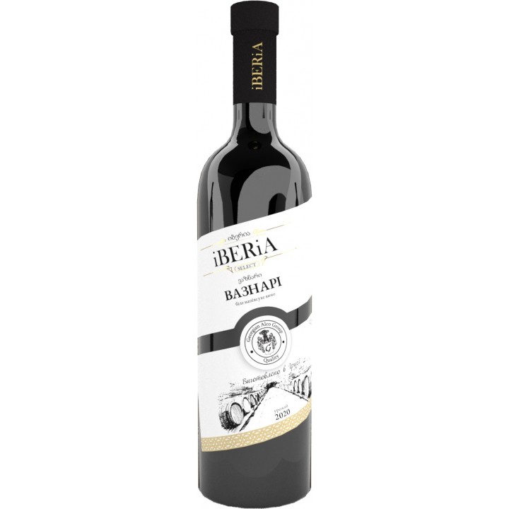 Вино IBERIA ординарне сортове напівсухе біле "Вазнарі" 0.75 л (4860117660315)
