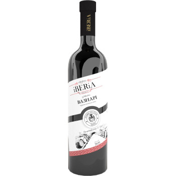 Вино IBERIA ординарное сортовое полусухое красное "Вазнари" 0.75л 9,5-14% (4860117660339)