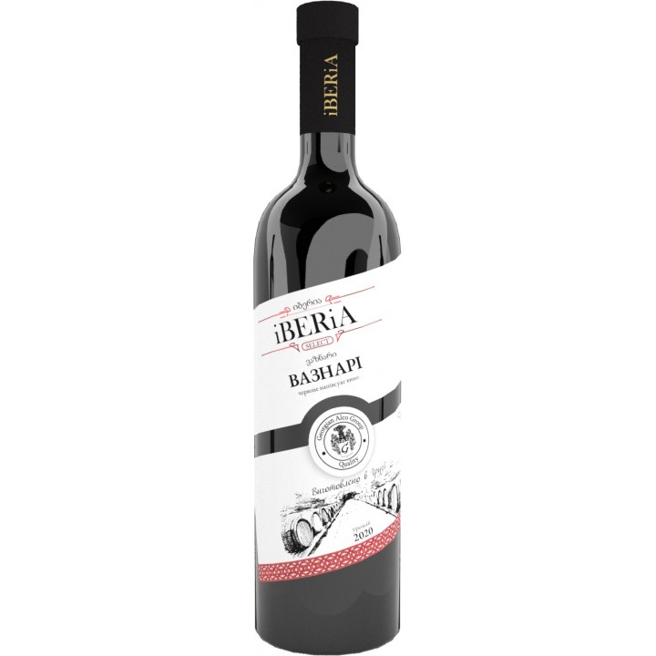 Вино IBERIA ординарне сортове напівсухе червоне "Вазнарі" 0.75 л (4860117660339)