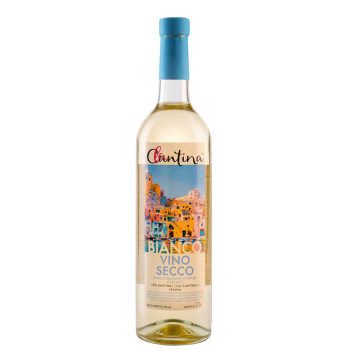 Вино La Cantina Vino Secco Bianco белое сухое 9.5-14% 0.75 л (4820136353186)