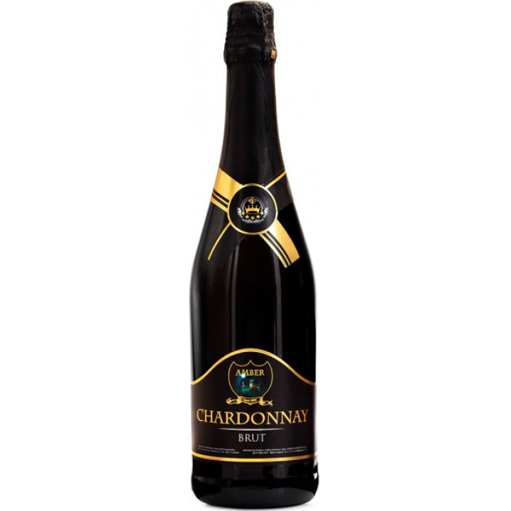 Вино игристое Amber Chardonnay белое брют 0.75 л 10.5-12.5% ​​(4820009175792)