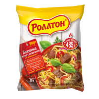 Лапша яичная быстрого приготовления Rollton по-домашнему с говядиной 85 г (4820179251777)