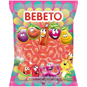 Конфеты жевательные Bebeto "Персиковые  кольца" 1 кг (8690146003595)