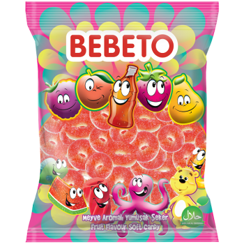 Конфеты жевательные Bebeto "Арбузные кольца" 1 кг (8690146632917)