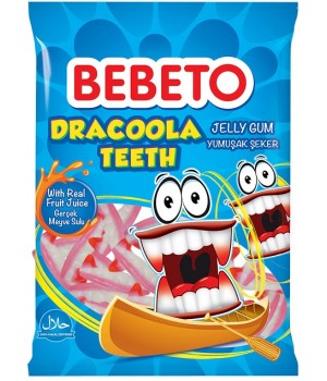 Цукерки жувальні Bebeto "Зуби Дракули" 80 г (8690146659211)