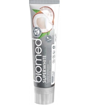 Зубна паста BioMed Superwhite Антибактеріальна відбілююча Кокос для чутливої емалі 100 мл (7640170370058)