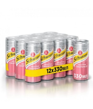 Напій газований Schweppes Рожевий грейпфрут 0,33л (5449000229557)
