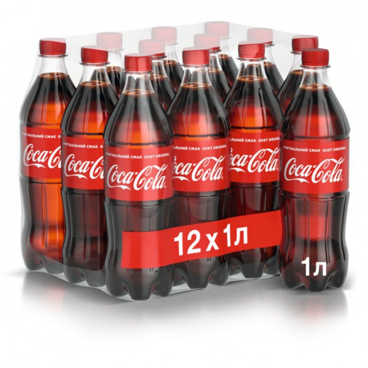Напій газований Coca-Сola 1 л x 12 шт. (5449000054227)