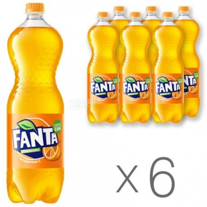 Напій газований Fanta Апельсин 1,5 л x 6 шт. (5449000052926)