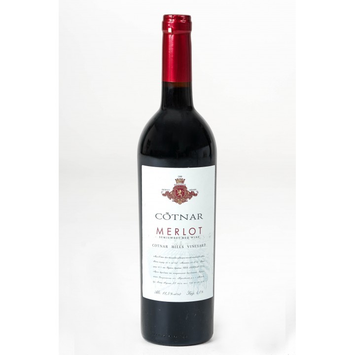 Вино COTNAR МERLOTчервоне напівсолодке 0,375 л