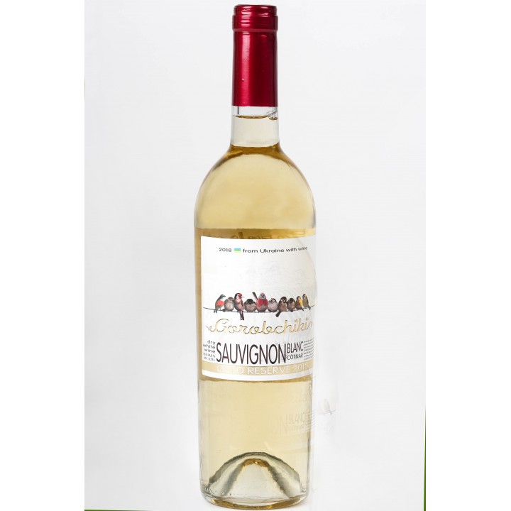 Вино Gorobchiki Sauvignon Blanc COTNAR біле сухе 0,75л 14% (4820238710306)