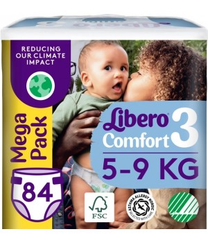 Підгузки Libero Comfort 5-9 кг Розмір 3, 84 шт. (7322541756738)