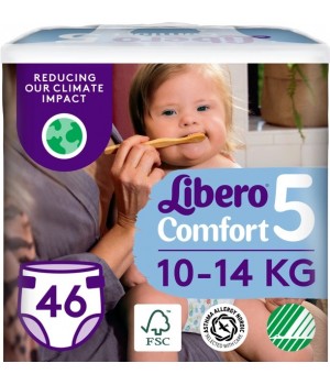 Подгузники Libero Comfort 10-14 кг Размер 5, 46 шт. (7322541756936)