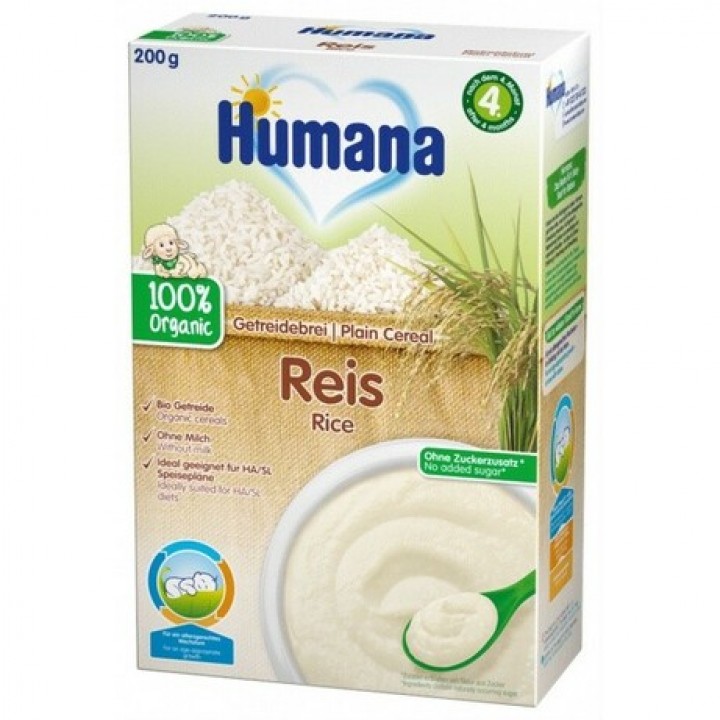 Безмолочная каша Humana Getreibrei Griess Organic Рисовая органическая 200 г (4031244775665)