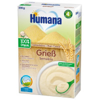 Безмолочна каша Humana Plain Cereal Semolina пшенична 200 г (4031244775528)