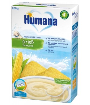 Молочная каша Humana кукурузная 200 г (4031244775610)