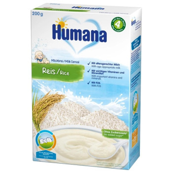 Молочная каша Humana рисовая 200 г (4031244775603) 